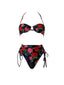 GORGONIA High Waist Bikini in Blooming Noir Pattern