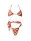 AQUA Triangle Knot Bikini in Blossom Mirage Pattern