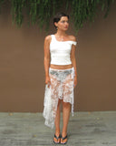 Dentelle Skirt in White